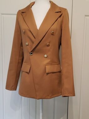 Shein Lightweight Tan Blazer. Women's Smal